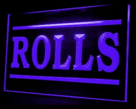 Rolls Cafe Shop LED Neon Sign